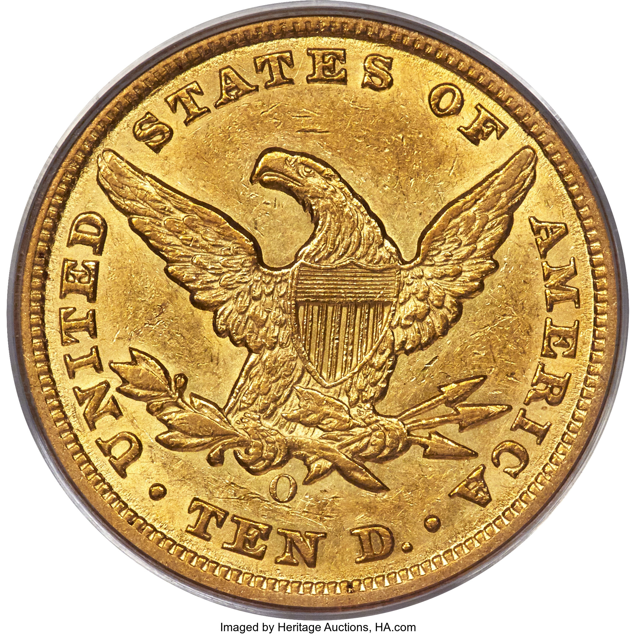 image for: 1854-O $10 Small Date AU55 PCGS. Variety 1....