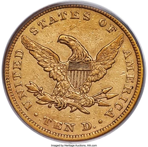 image for: 1863 $10 XF45 PCGS....