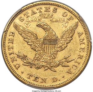image for: 1873 $10 Closed 3 XF45 PCGS. CAC....