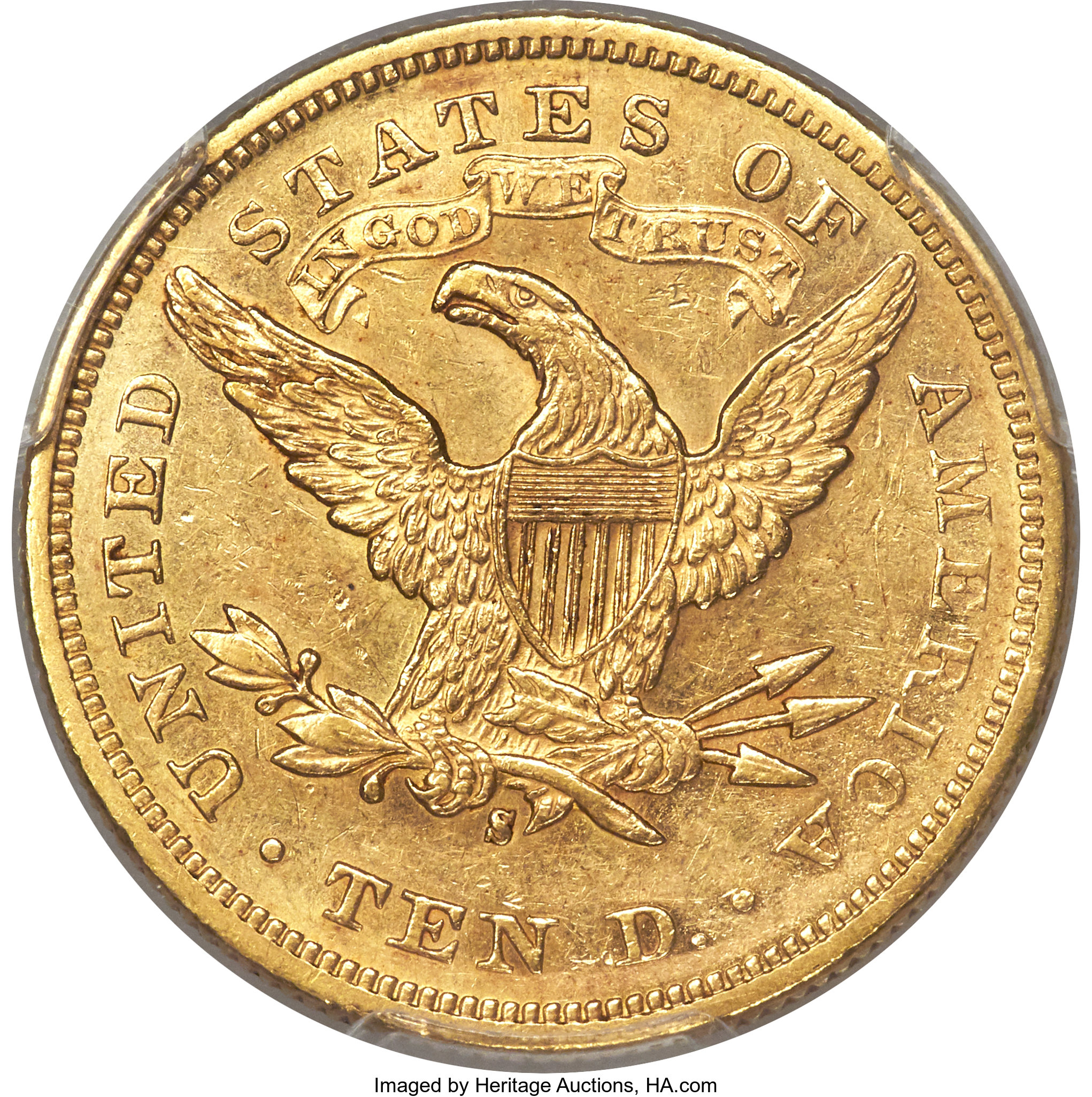 image for: 1878-S $10 AU58 PCGS....