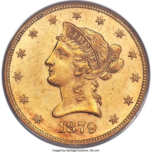 image for: 1879-O $10 AU58 PCGS. CAC. Variety 1....