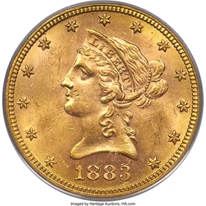 image for: 1883-S $10 MS63 PCGS....
