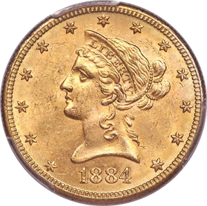 image for: 1884-S $10 MS63 PCGS....