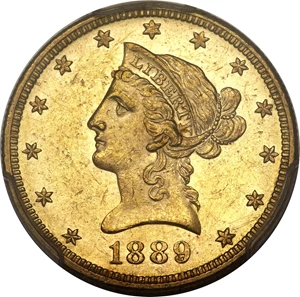 image for: 1889 $10 MS61 PCGS....