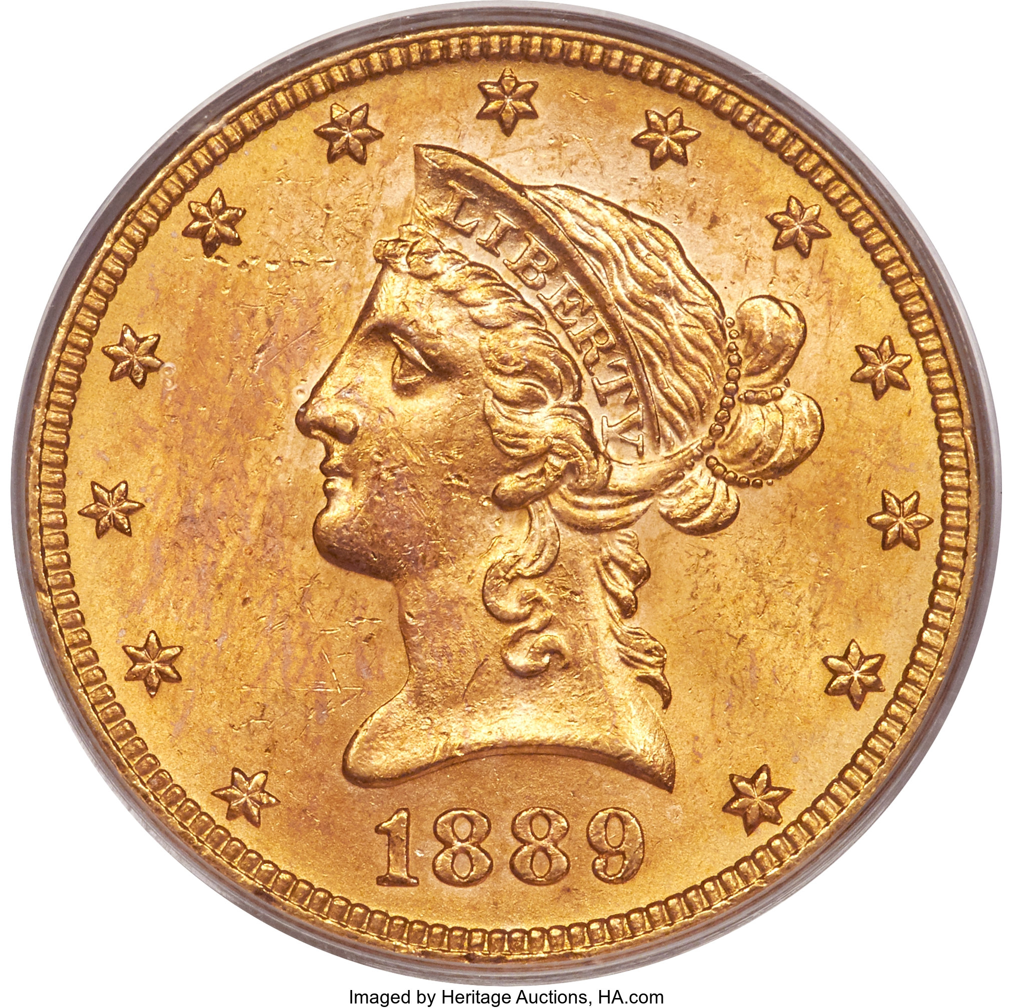 image for: 1889-S $10 MS63 PCGS....