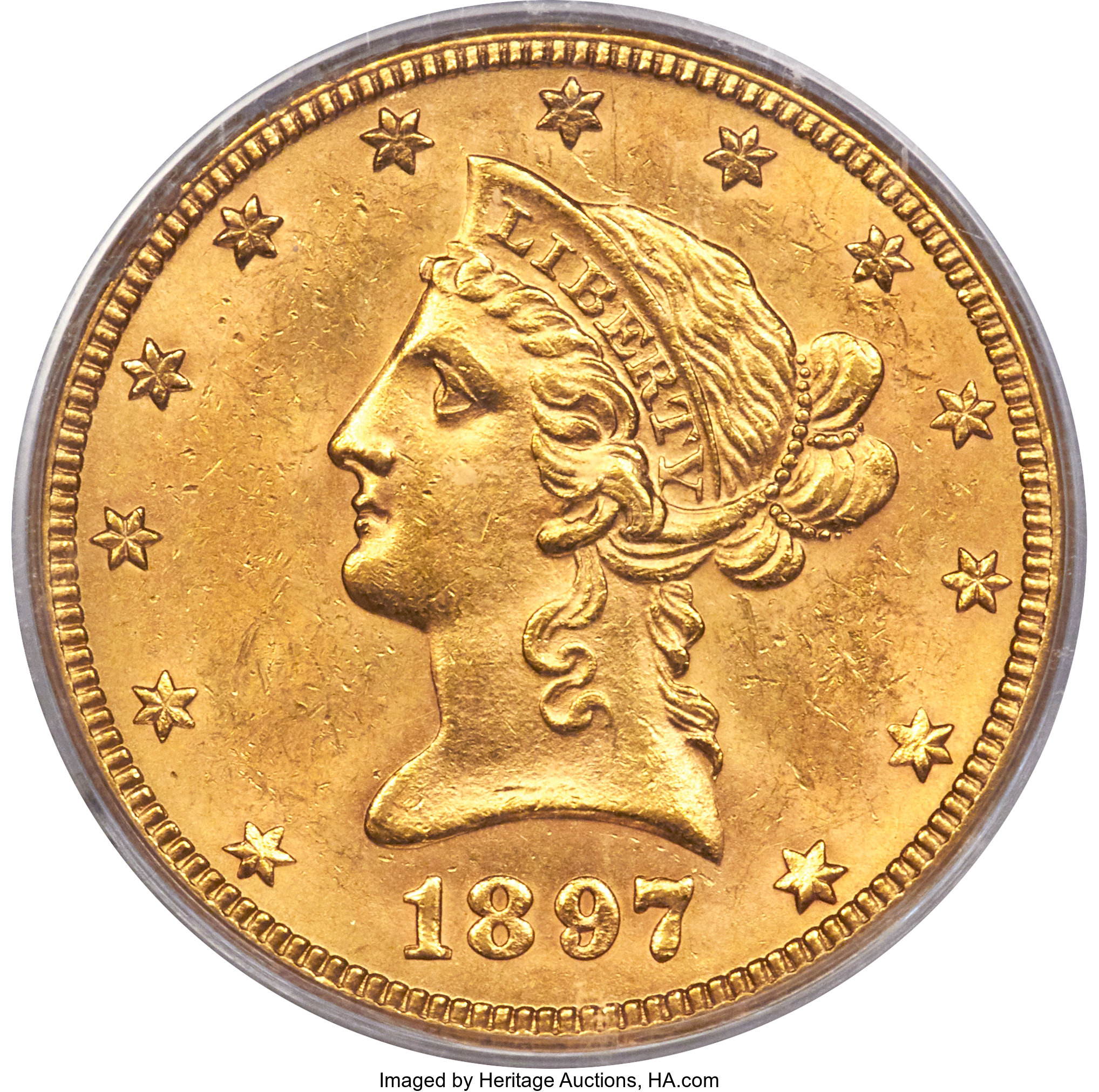 image for: 1897-O $10 MS62 PCGS. CAC. Variety 1....