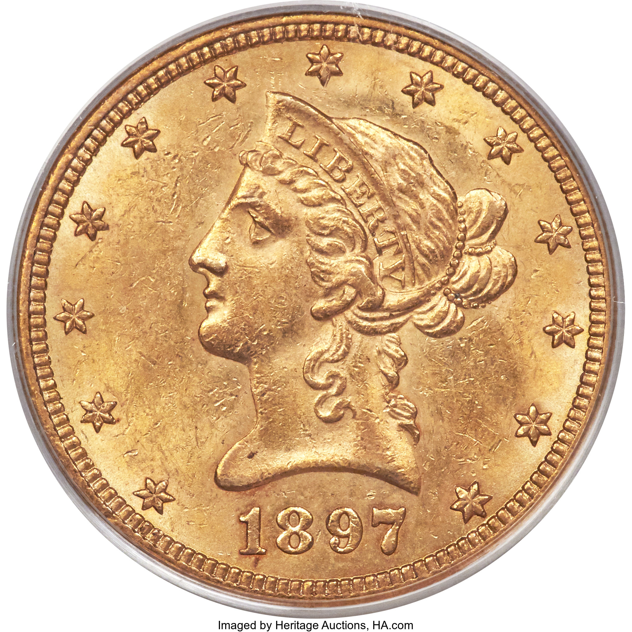image for: 1897-S $10 MS62 PCGS....