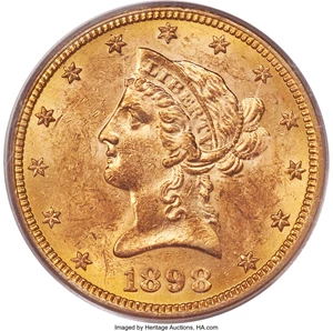 image for: 1898-S $10 MS62 PCGS....