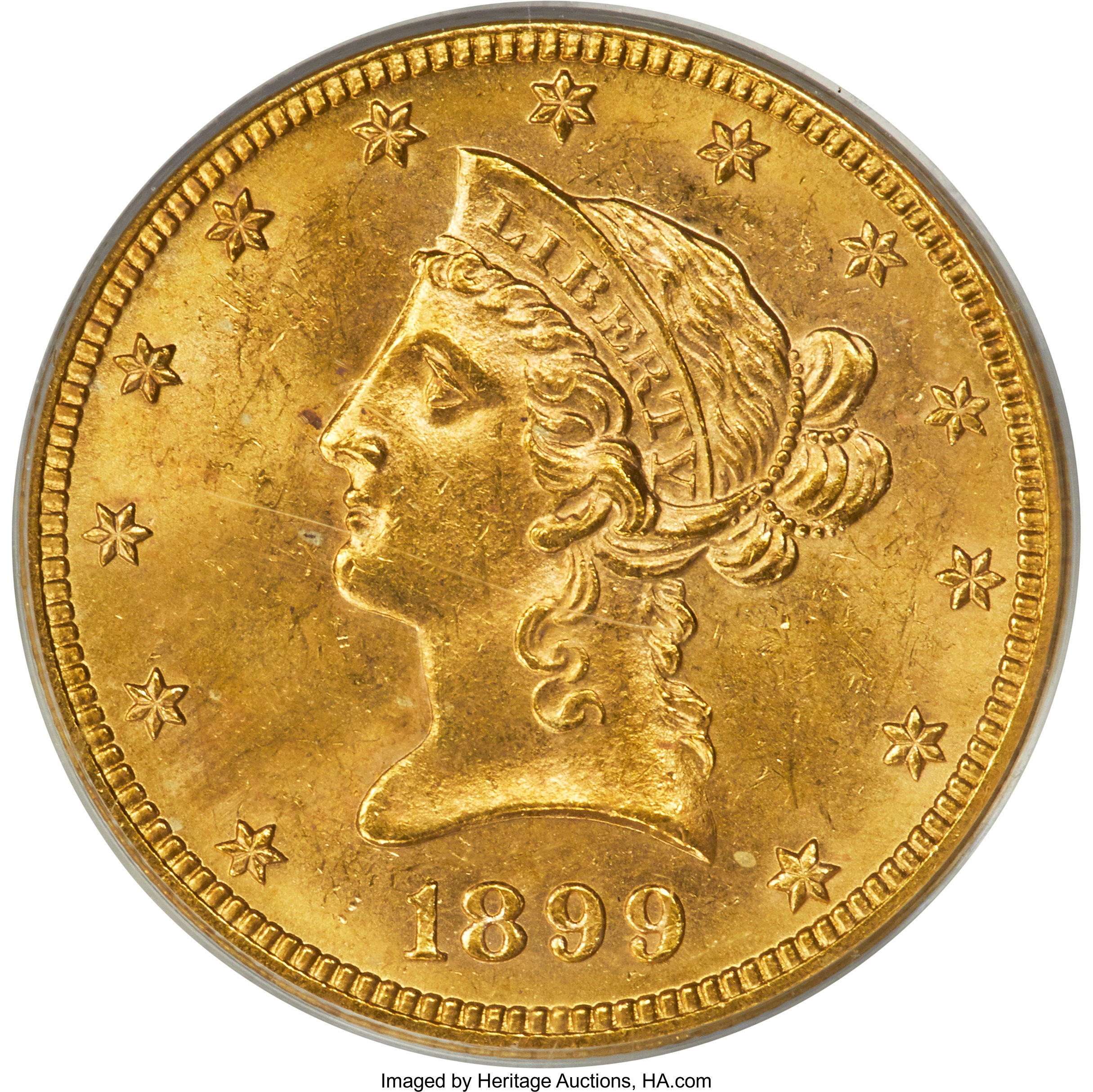 image for: 1899-O $10 MS63 PCGS. CAC. Variety 4....