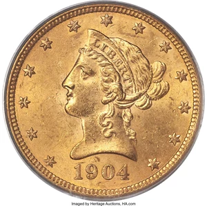 image for: 1904-O $10 MS63 PCGS. Variety 1....