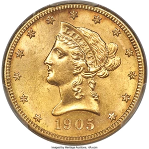 image for: 1905-S $10 MS63 PCGS....