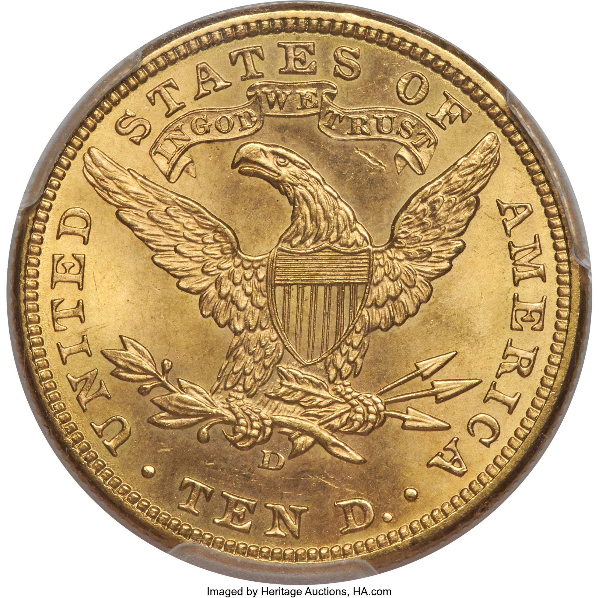 image for: 1907-D $10 MS65 PCGS....