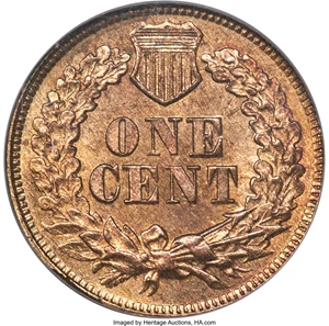 image for: 1867 1C MS65 Red PCGS....