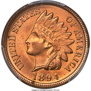 image for: 1894 1C MS66+ Red PCGS....