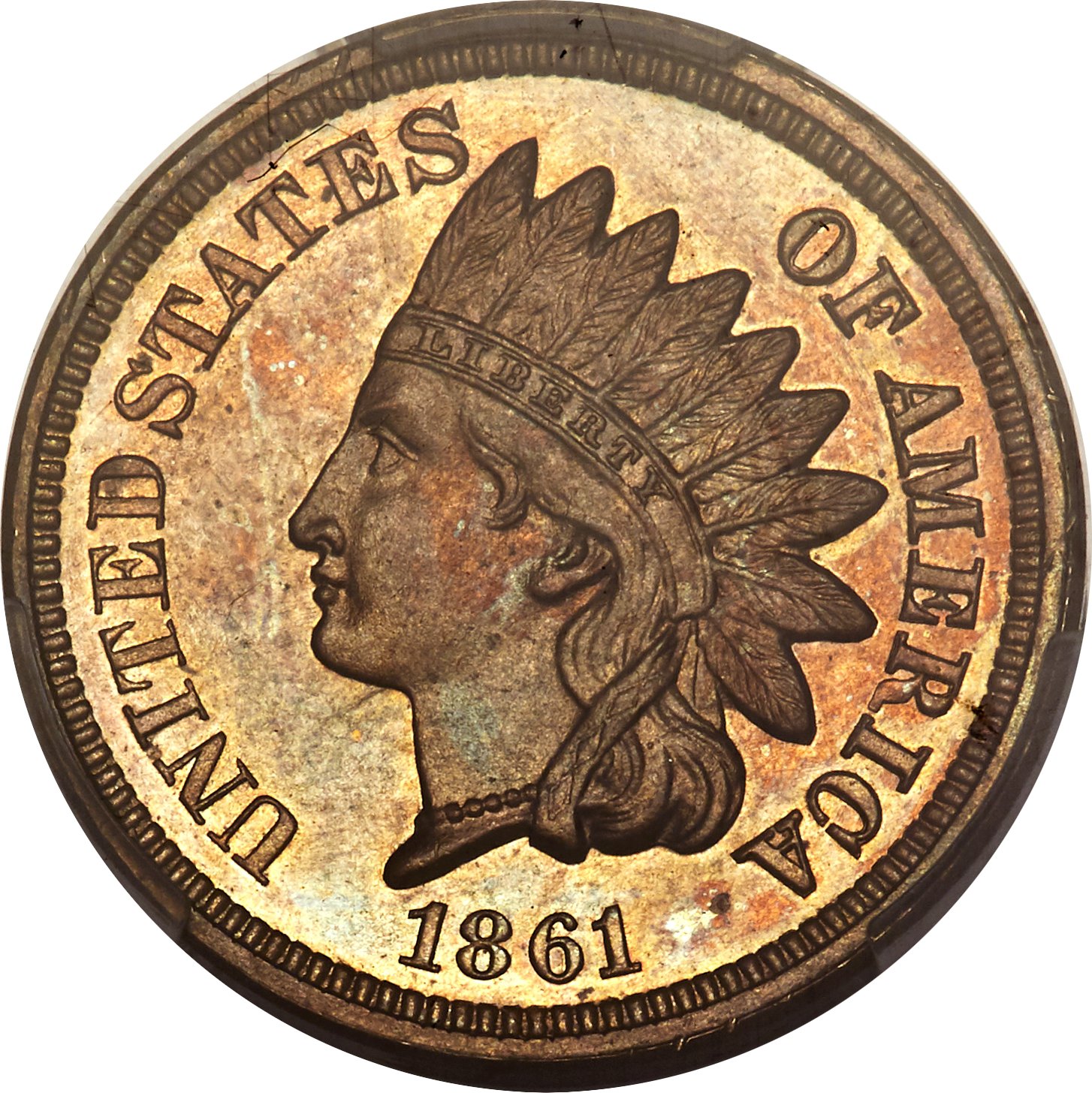 image for: 1861 1C PR64 PCGS....