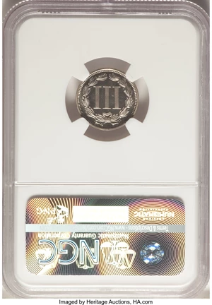 image for: 1869 3CN PR67 Ultra Cameo NGC....