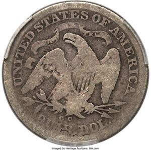 image for: 1873-CC 25C Arrows AG3 PCGS. CAC....