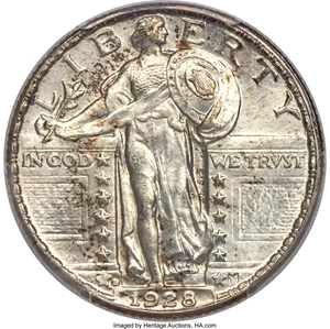 image for: 1928-D 25C MS65+ Full Head PCGS....