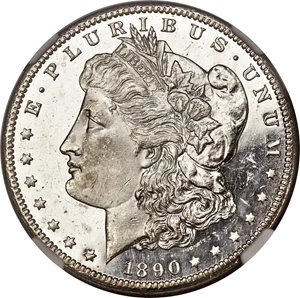 image for: 1890-CC $1 MS64 Deep Prooflike NGC....