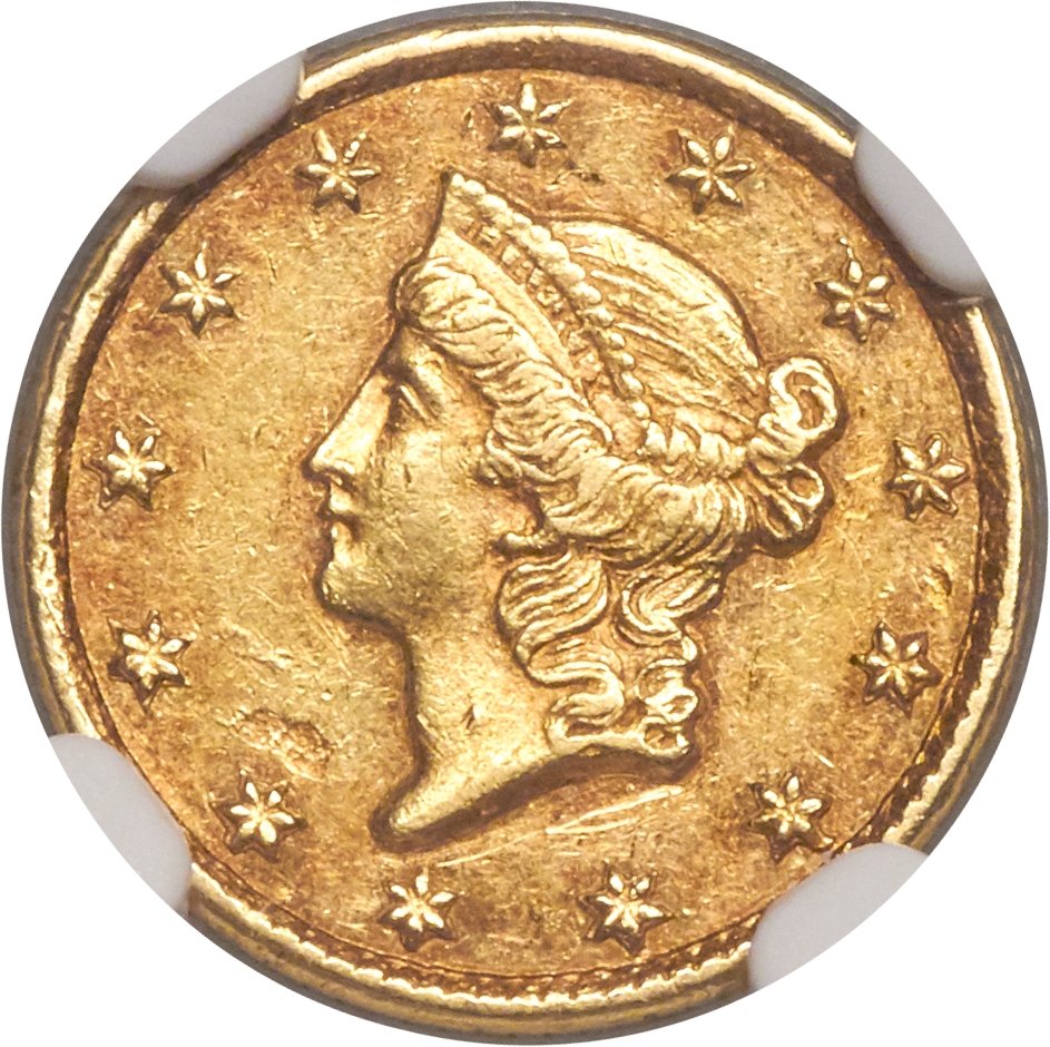 image for: 1850-C G$1 AU55 NGC. Variety 1....