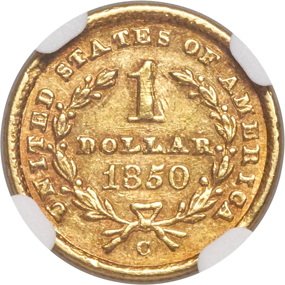 image for: 1850-C G$1 AU55 NGC. Variety 1....