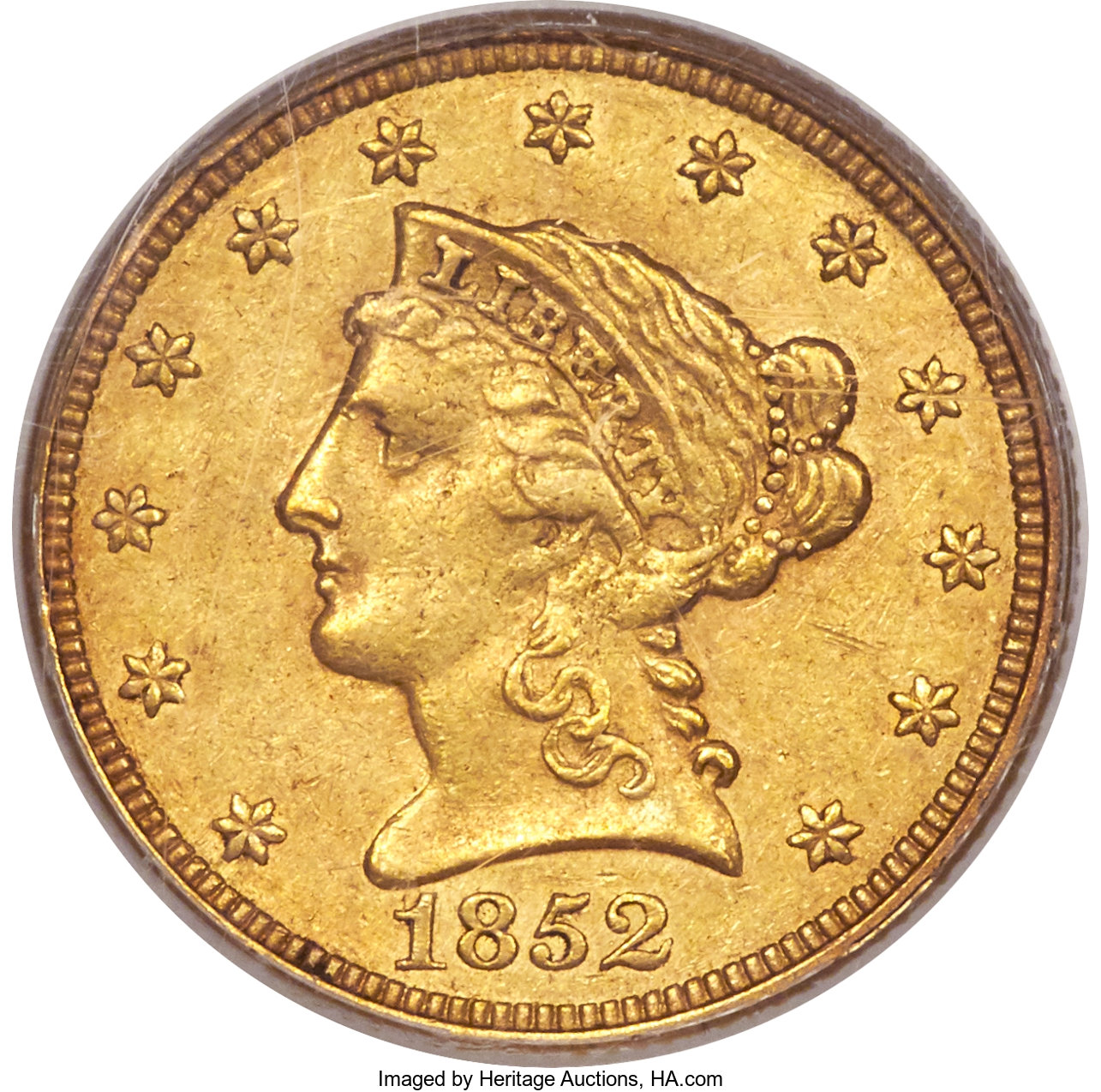 image for: 1852-C $2 1/2 XF45 PCGS. Variety 1....