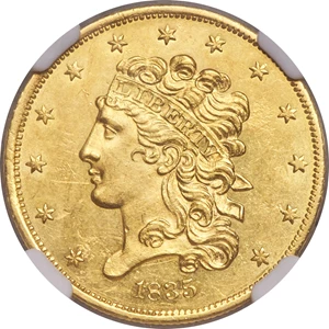 image for: 1835 $5 MS61 NGC. Breen-6505, McCloskey 3-D, R.3....