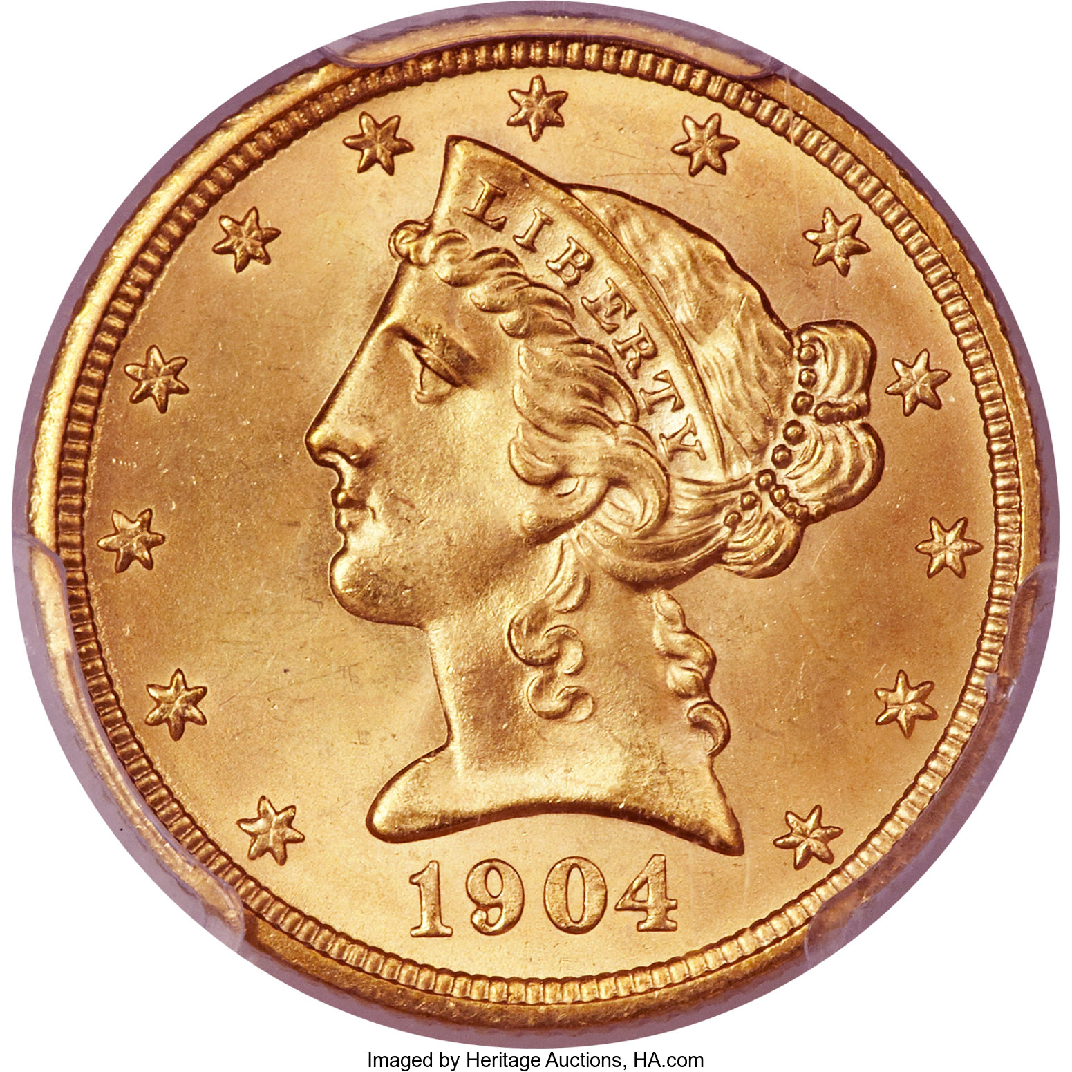 image for: 1904 $5 MS66+ PCGS. CAC....