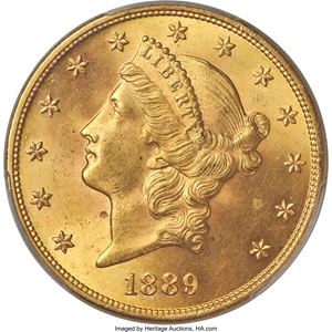 image for: 1889 $20 MS62 PCGS....