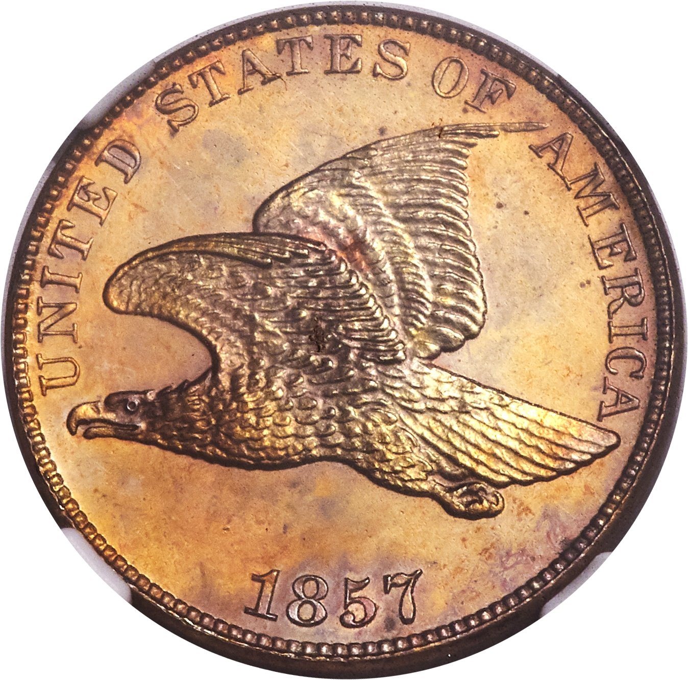 image for: 1857 1C PR64 NGC. Snow PR-1....