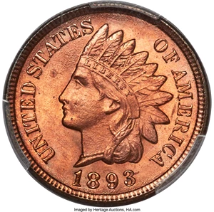image for: 1893 1C MS66+ Red PCGS....