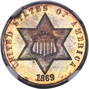 image for: 1869 3CS PR67 NGC....