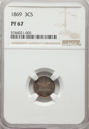image for: 1869 3CS PR67 NGC....