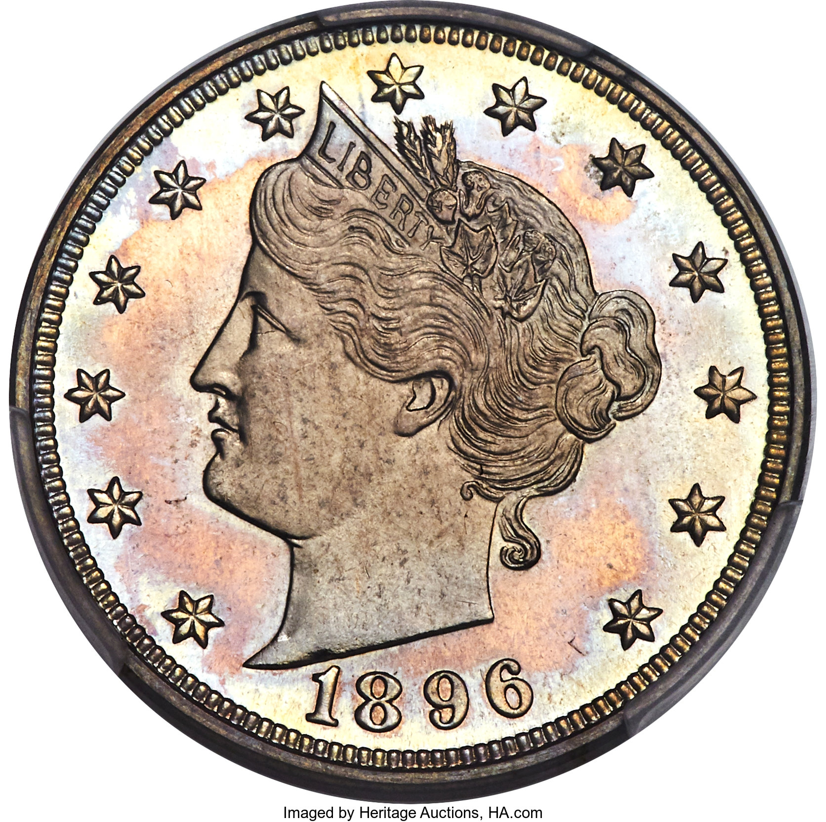 image for: 1896 5C PR66+ Cameo PCGS. CAC....