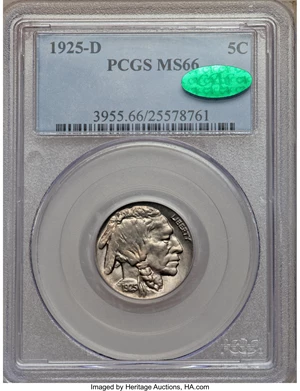 image for: 1925-D 5C MS66 PCGS. CAC....