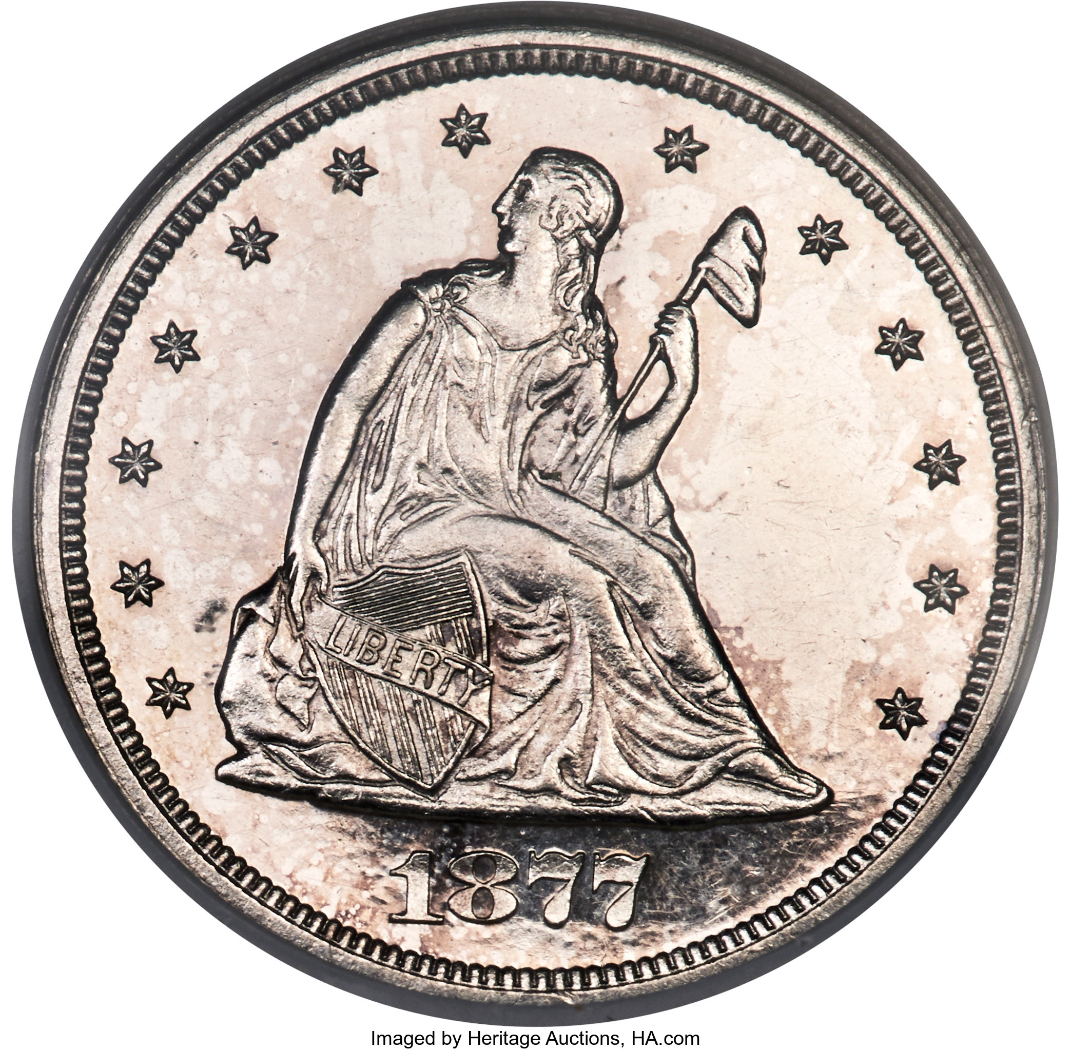 image for: 1877 20C PR62 NGC. CAC. BF-1, R.3....