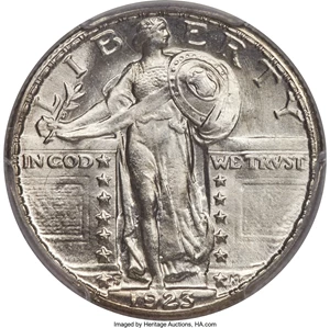 image for: 1923-S 25C MS65 Full Head PCGS....