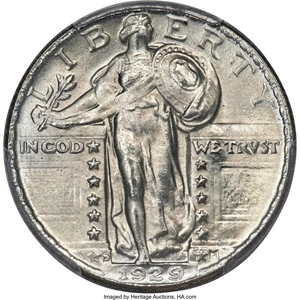 image for: 1929-D 25C MS65 Full Head PCGS....