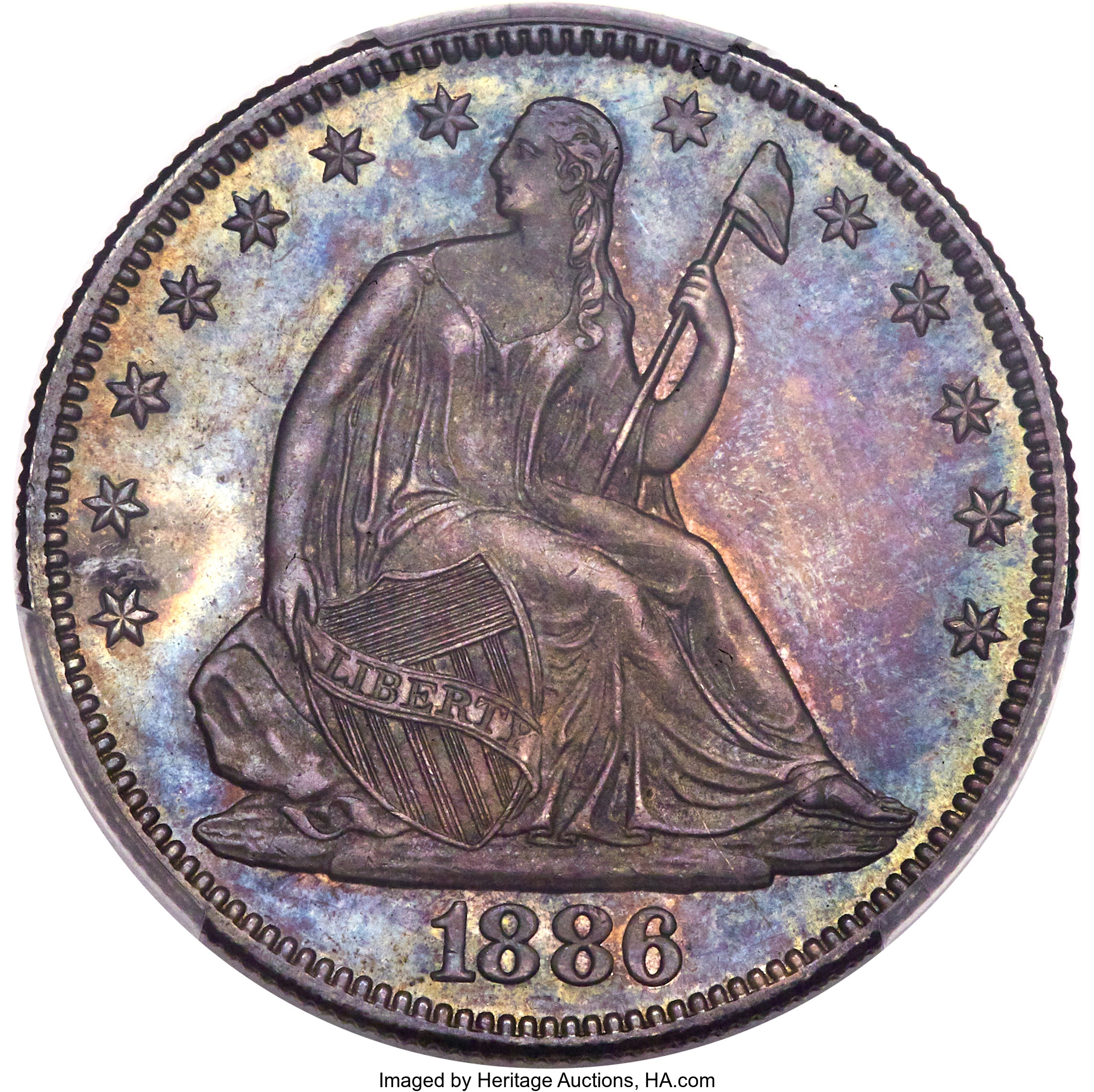 image for: 1886 50C MS65 PCGS....