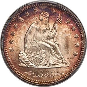 image for: 1855 25C Arrows MS66 PCGS....