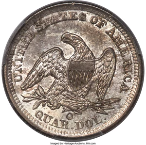 image for: 1858-O 25C MS64+ PCGS. Briggs 1-A....
