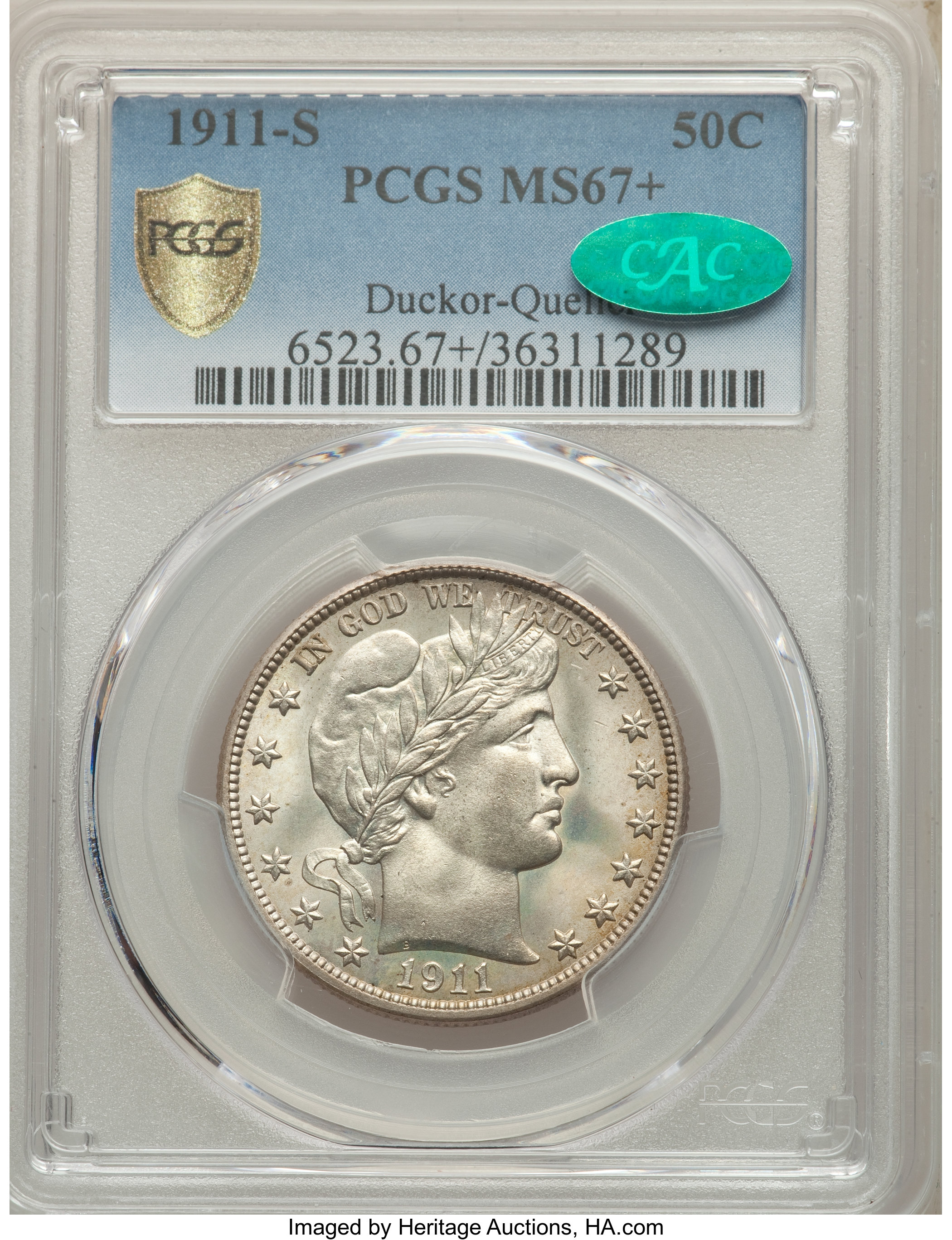 1911-S 50c MS67 CAC thumbnail 4