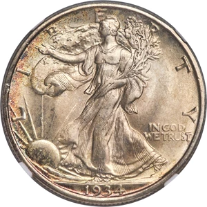 image for: 1934-S 50C MS67 NGC....