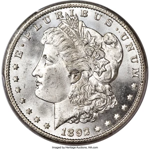 image for: 1892-CC $1 MS66 PCGS. VAM-8A....