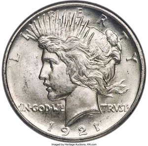 image for: 1921 $1 MS67 NGC....