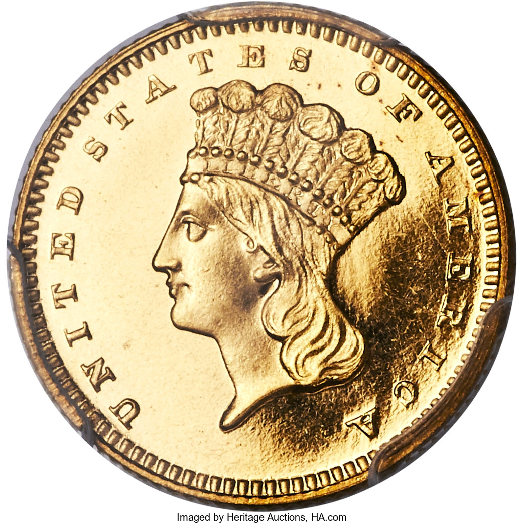 image for: 1861 G$1 PR65 Cameo PCGS. JD-1, R.6....