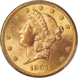 image for: 1897-S $20 MS65 PCGS. CAC....