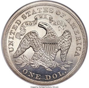 image for: 1868 $1 PR64 NGC. OC-P1, R.4. ...