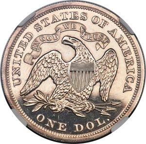 image for: 1873 $1 PR63 NGC. OC-P1, R.3....