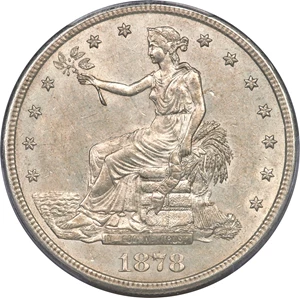 image for: 1878-CC T$1 AU58 PCGS....
